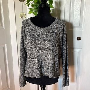 Gray/white marled with a silver metallic thread Sweater